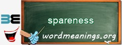 WordMeaning blackboard for spareness